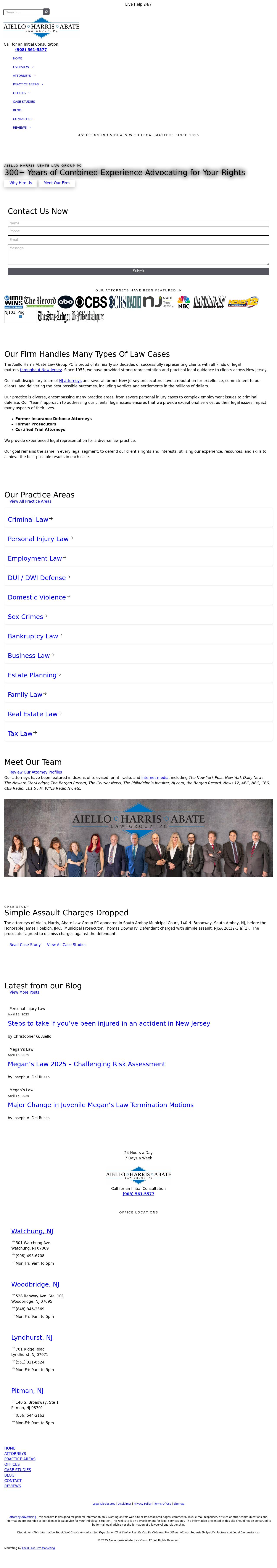 Aiello, Harris, Marth, Tunnero, Pastor & Schiffman, PC Attorneys At Law - Watchung NJ Lawyers