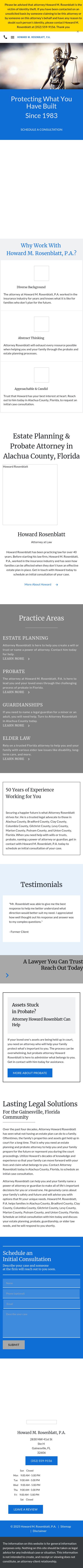 Law Offices of Howard M. Rosenblatt, P.A. - Gainesville FL Lawyers