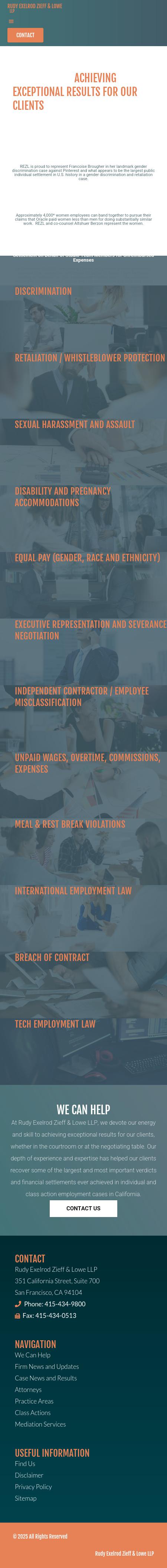 Rudy, Exelrod, Zieff & Lowe, LLP - San Francisco CA Lawyers