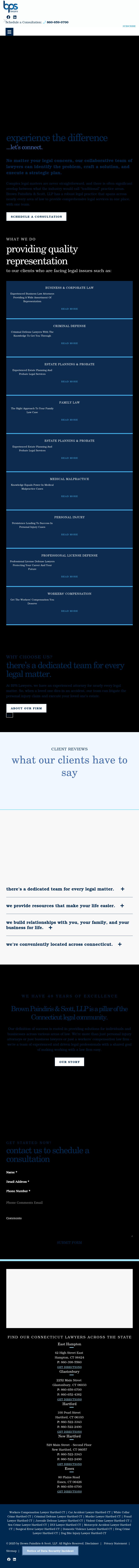 Brown, Paindiris & Scott LLP - Hartford CT Lawyers